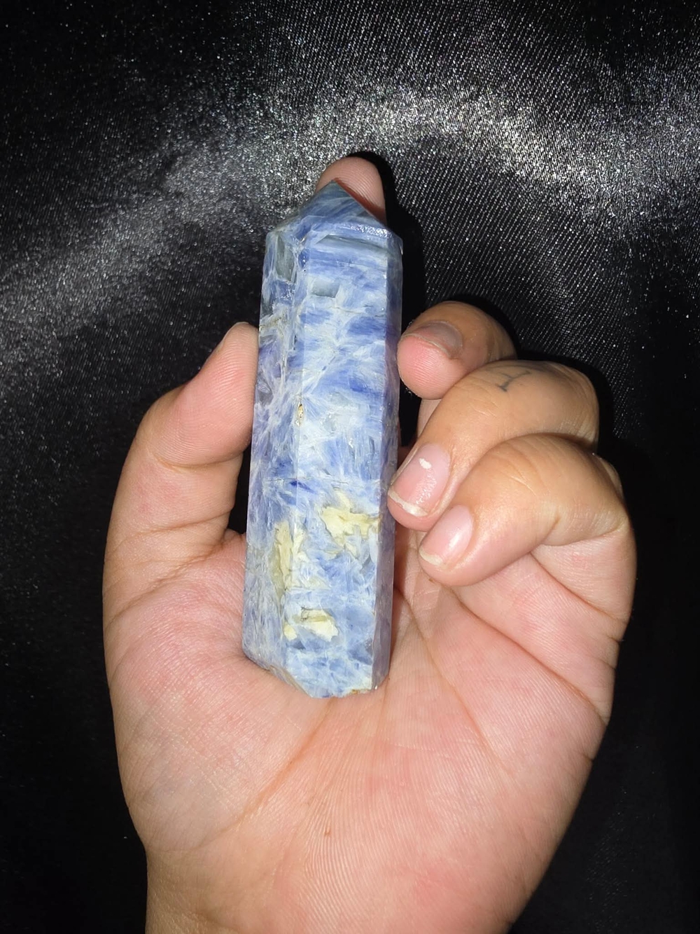 Polished Blue Kyanite Crystal Tower – Natural Blue Kyanite Point Obelisk